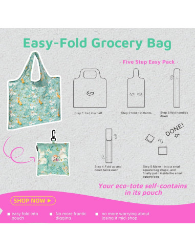 Bolsas de Compras Reutilizables JOVIUMII 6-Pack 25kg Plegables