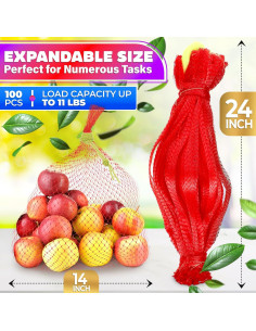 Bolsas de Malla Reutilizables DIMROM - 100 Piezas 5kg 2