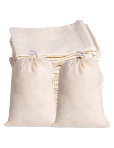 Bolsas de Algodón Reutilizables Tayfremn 50 Pcs 15.2x20.1 cm