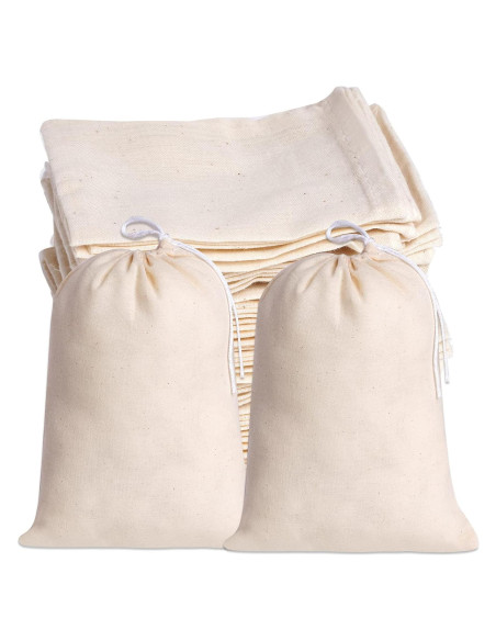 Bolsas de Algodón Reutilizables Tayfremn 50 Pcs 15.2x20.1 cm Bolsas de Algodón Reutilizables Tayfremn 50 Pcs 15.2x20.1 cm