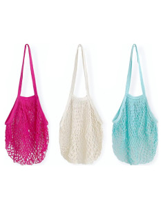 Set de 3 bolsas de malla de algodón reutilizables - allydrew