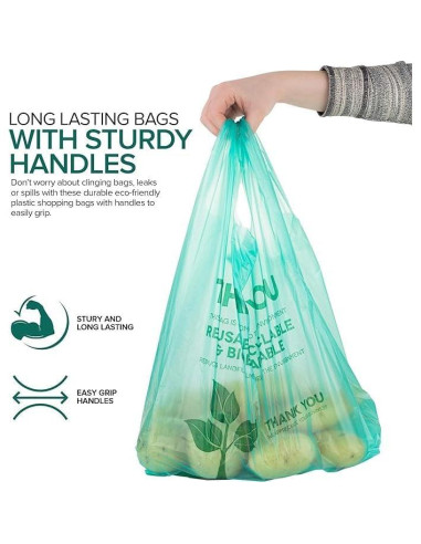 Bolsas Ecológicas Stock Your Home 100 Unidades 55.88x30.48cm