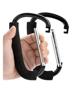 Ganchos para Cochecito Funbliss - Paquete de 2, Aluminio, 16 cm