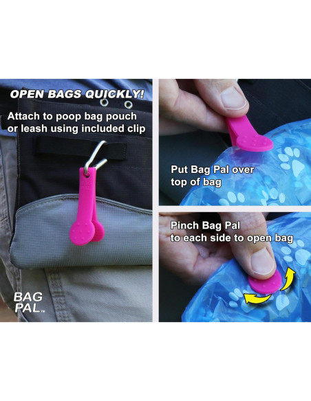 Abridor de bolsas de excremento y supermercado SilenTags - Paquete de 2