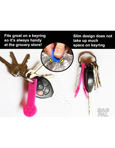 Abridor de bolsas de excremento y supermercado SilenTags - Paquete de 2