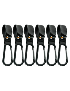 Ganchos para Carriola 6 Pcs Nylon Negro ABC-123 Duraderos
