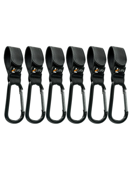 Ganchos para Carriola 6 Pcs Nylon Negro ABC-123 Duraderos