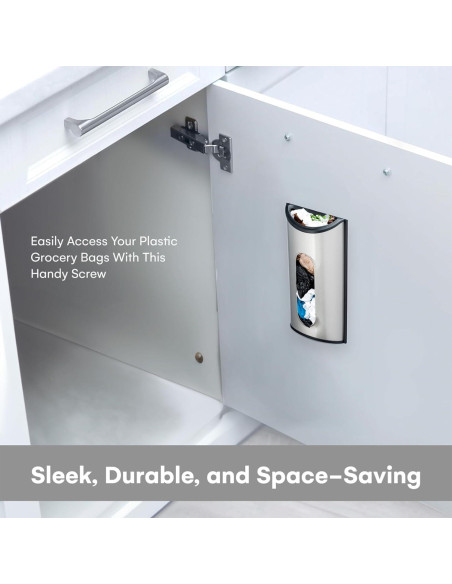 Soporte de Bolsa de Plástico Greenco - Acero Inoxidable 30.99cm