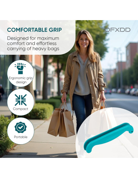 Transportador de Bolsas OFXDD - Paquete de 3 - Agarraderas de Plástico