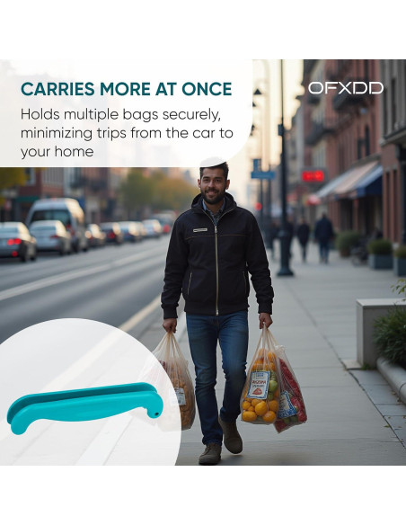Transportador de Bolsas OFXDD - Paquete de 3 - Agarraderas de Plástico
