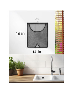 Soporte de Bolsa de Compras Jelier, Organizador de Malla Negro 2