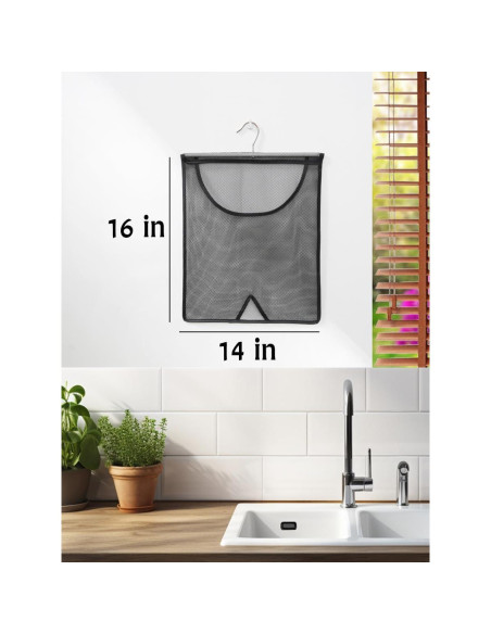 Soporte de Bolsa de Compras Jelier, Organizador de Malla Negro