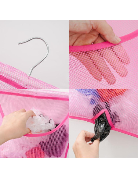 Soporte de Bolsa de Compras Jelier, Organizador de Malla Negro