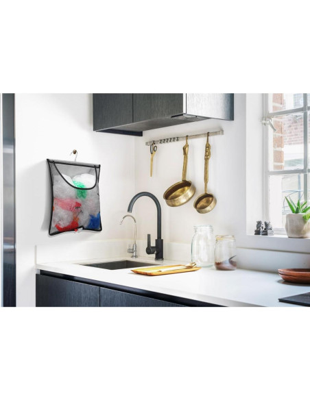 Soporte de Bolsa de Compras Jelier, Organizador de Malla Negro