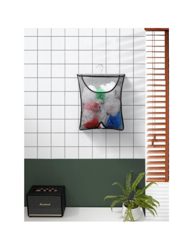 Soporte de Bolsa de Compras Jelier, Organizador de Malla Negro