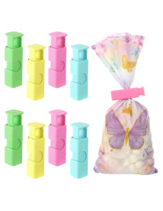 Clips de sellado de bolsas JIYIN, 8 Pcs reutilizables coloridos