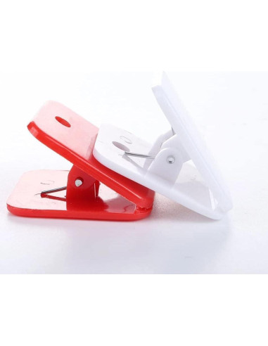 20 Clips de Bolsa de Plástico Blanco GANPUB para Sellar Snacks