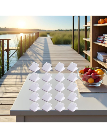 20 Clips de Bolsa de Plástico Blanco GANPUB para Sellar Snacks