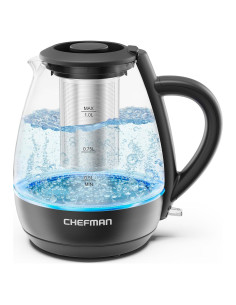 Hervidor Eléctrico Chefman 1L 1500W con Infusor de Té