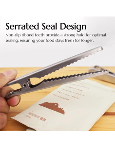 Juego de 6 Clips de Sellado de Acero Inoxidable KINTEGOOD 2