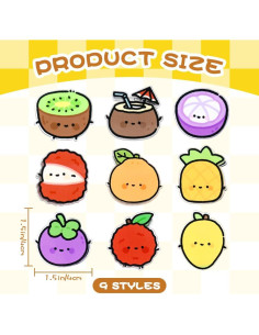 Set de 9 Clips Selladores de Alimentos BieFuDan - Fruta, 4 cm 2