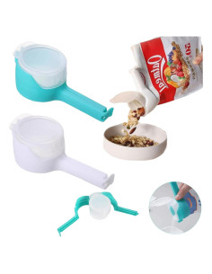 Clips de Bolsa Selladores Reutilizables QIQIG con Pico Vertedor - 2 Pcs