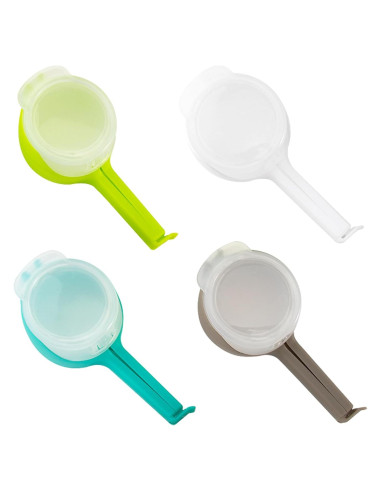 4 Clips para Bolsas con Pico Vertedor Vyooxcy - Almacenamiento Alimentos