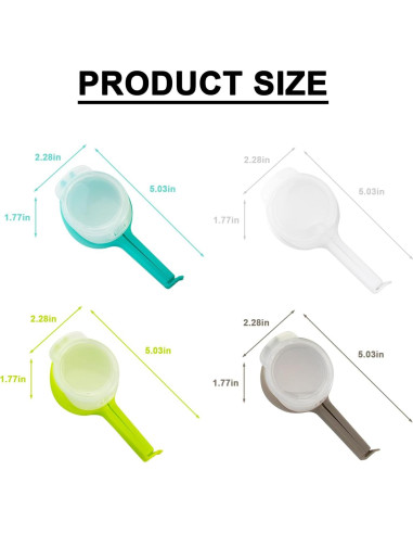4 Clips para Bolsas con Pico Vertedor Vyooxcy - Almacenamiento Alimentos