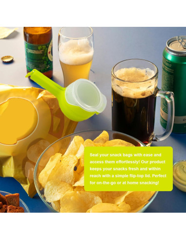 4 Clips para Bolsas con Pico Vertedor Vyooxcy - Almacenamiento Alimentos