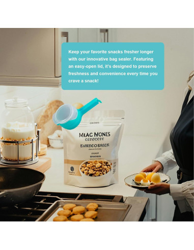 4 Clips para Bolsas con Pico Vertedor Vyooxcy - Almacenamiento Alimentos