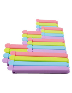 24 Clips de Sellado Aiamo para Bolsas de Comida Multicolor