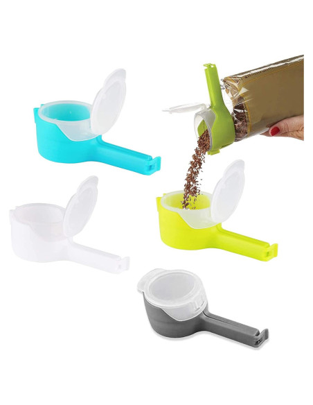 Pinzas para sellar bolsas de alimentos ABSOK - 4 unidades