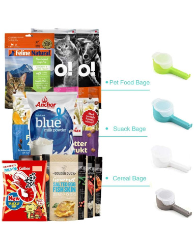 Pinzas para sellar bolsas de alimentos ABSOK - 4 unidades