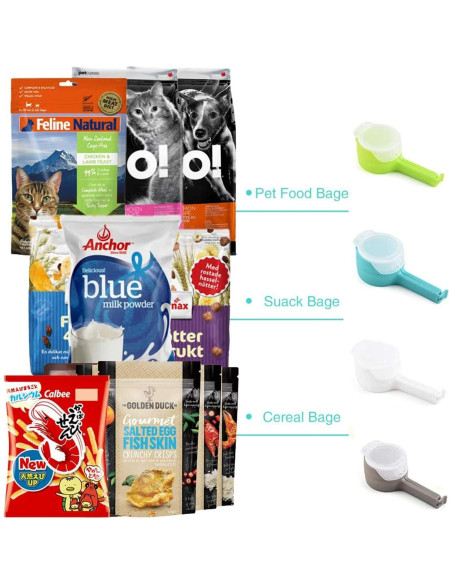 Pinzas para sellar bolsas de alimentos ABSOK - 4 unidades