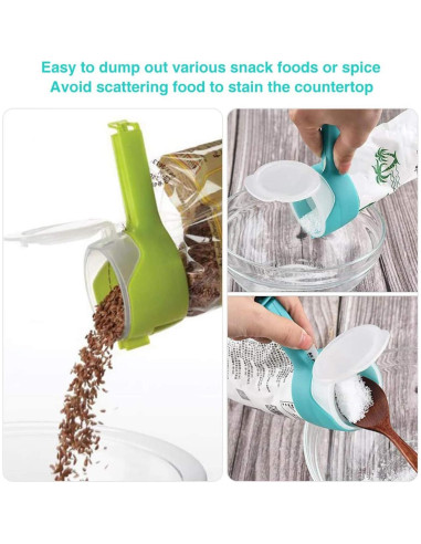 Pinzas para sellar bolsas de alimentos ABSOK - 4 unidades