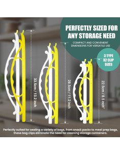 Varillas Sella Bolsas Reutilizables 6 Pcs con Mango - Hermético 2