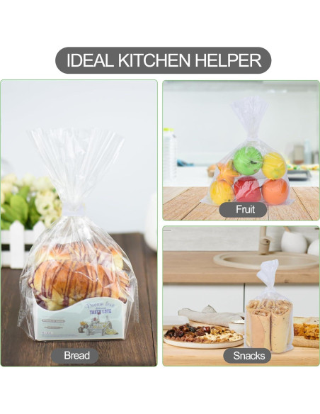 100 Clips de Plástico Reutilizables Sarini para Pan Blanco