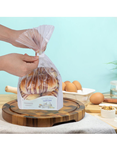 100 Clips de Plástico Reutilizables Sarini para Pan Blanco