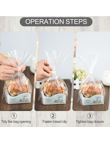 100 Clips de Plástico Reutilizables Sarini para Pan Blanco