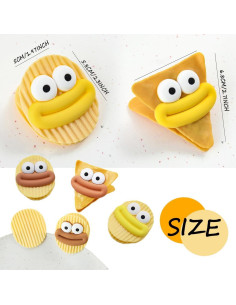 Set de 6 Clips de Patata BieFuDan Amarillo para Sellar Bolsas 2