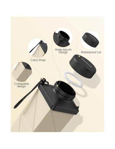 Botella de Agua Plegable Mefold 720ml a Prueba de Fugas