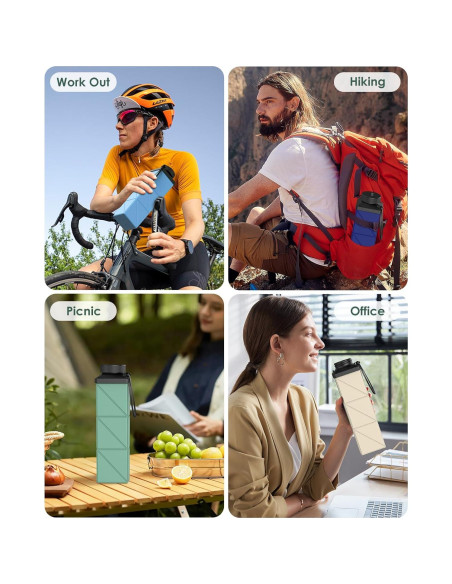 Botella de Agua Plegable Mefold 720ml a Prueba de Fugas