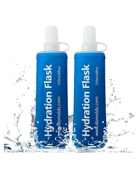 Botella Suave Plegable TXSN 250ml - Paquete de 2 Azul