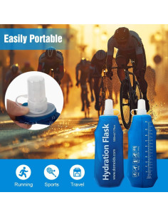 Botella Suave Plegable TXSN 250ml - Paquete de 2 Azul 2