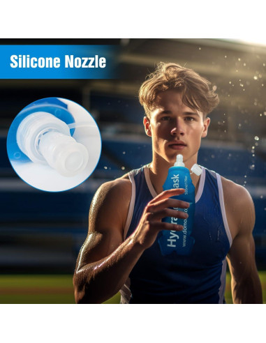 Botella Suave Plegable TXSN 250ml - Paquete de 2 Azul