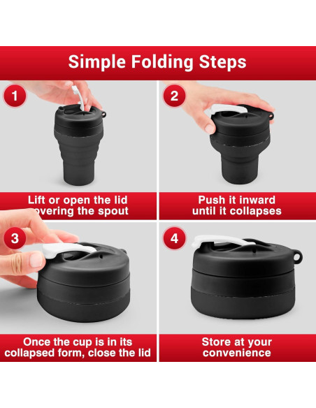 Botella Mezcladora Plegable Tilcore 600ml Silicona a Prueba de Fugas