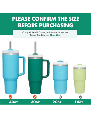 Popotes de Acero Inoxidable Keecomfy 30.99 cm Reutilizables 8 Unidades