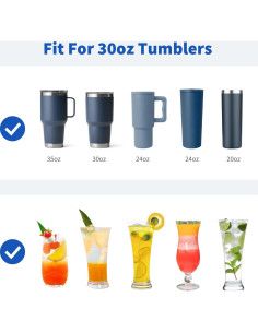 Popote de Acero Inoxidable Diumepo 30 oz con Punta de Silicona 2