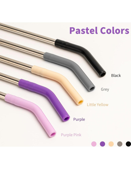 Popote de Acero Inoxidable Diumepo 30 oz con Punta de Silicona