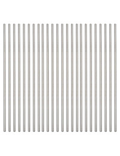 Popotes Reutilizables de Acero Inoxidable CasaNeLia 50 Piezas 21.6 cm